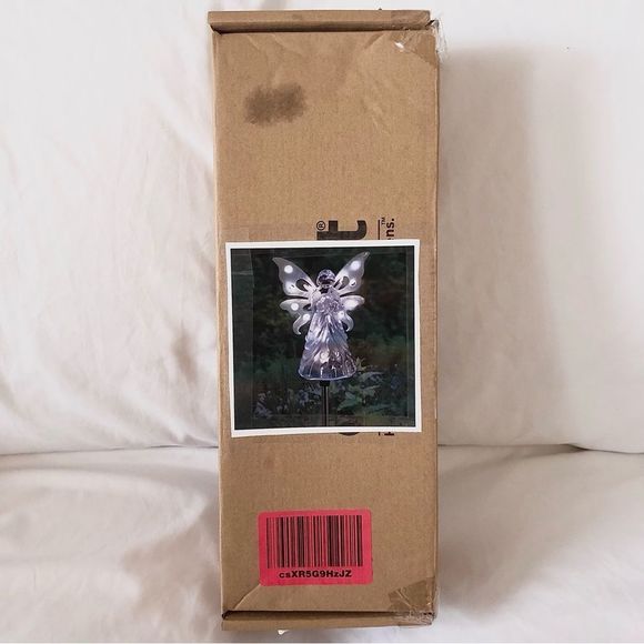 NWT Exhart Garden Yard Clear Small Angel Solar LED Light Stake - Picture 4 of 4